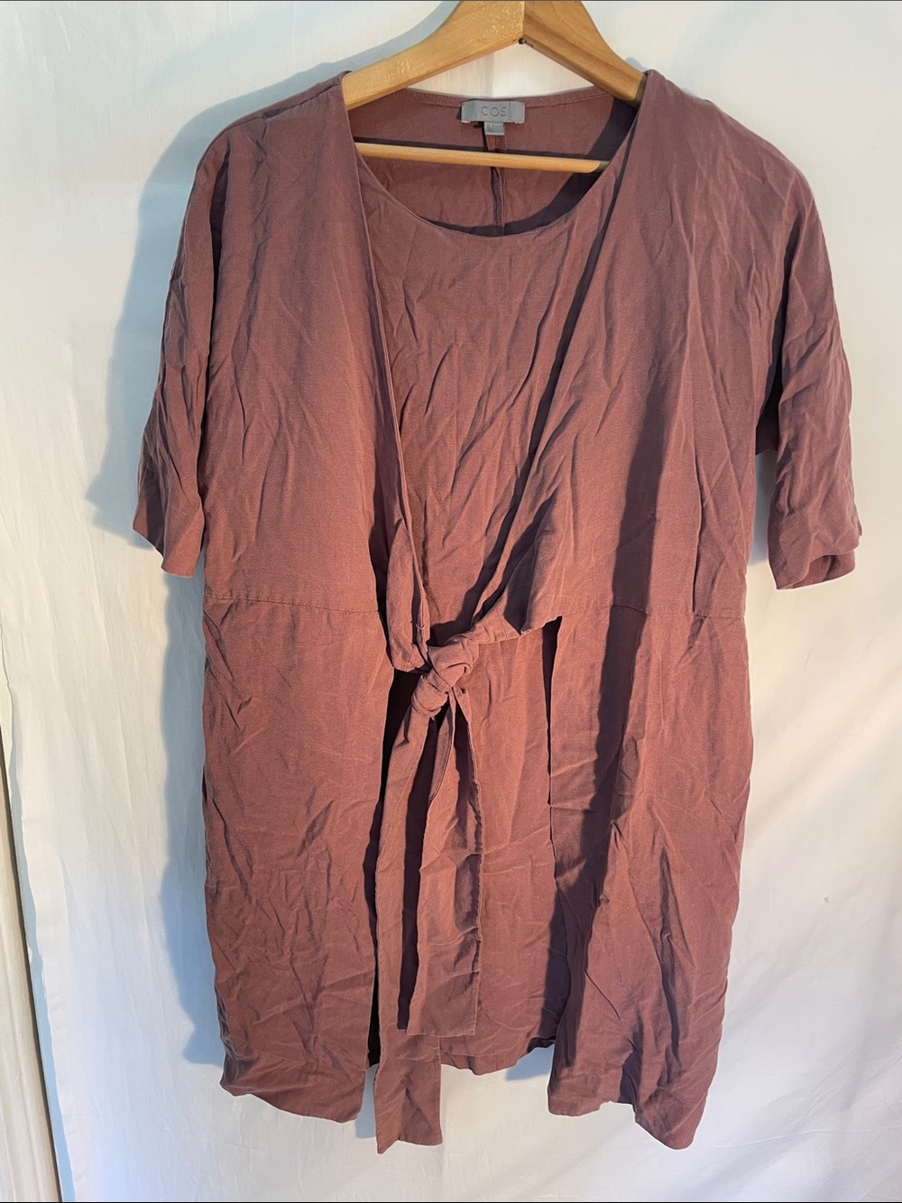 COS Dusty Mauve Tie-Front Tunic